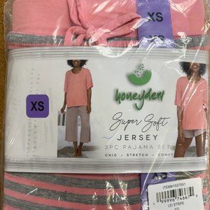 Honeydew Supersoft Jersey 3 pc Pajama Set -NWT- XS